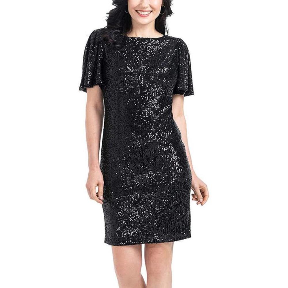 Hilary Radley Womens Sequin Dress Size S